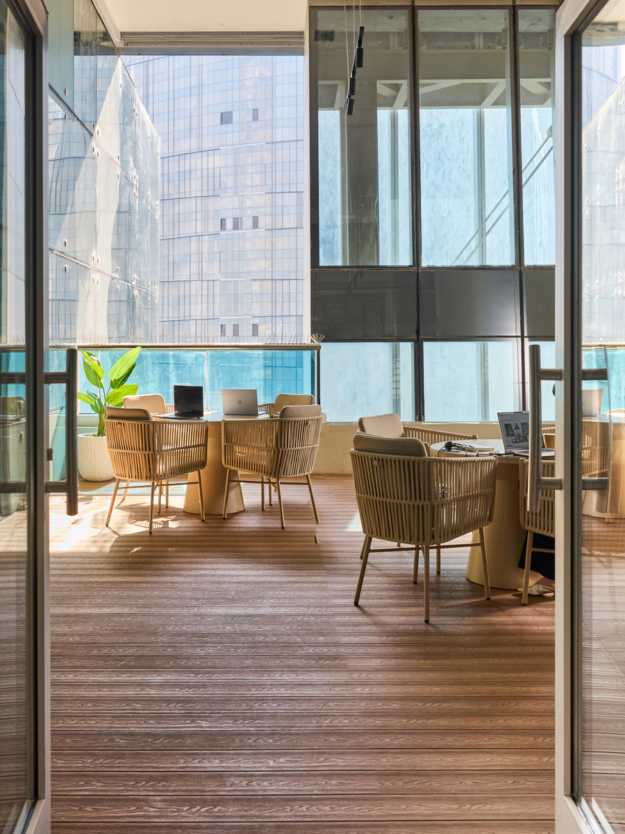 The terrace at flowork Vision Tower